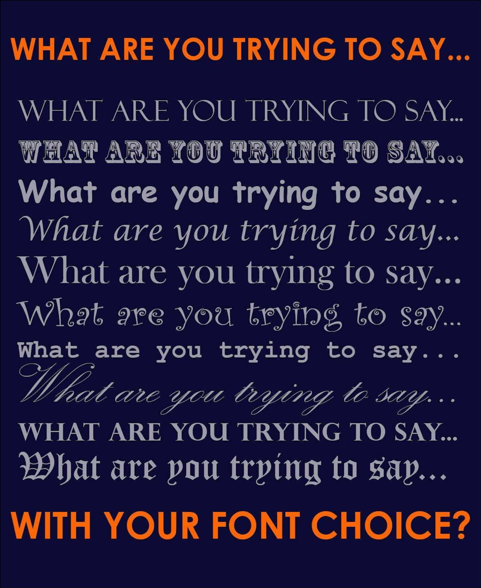 Whitworth Composition Commons poster: What are you trying to say with your font choice? Navy blue, orange, and light gray.
