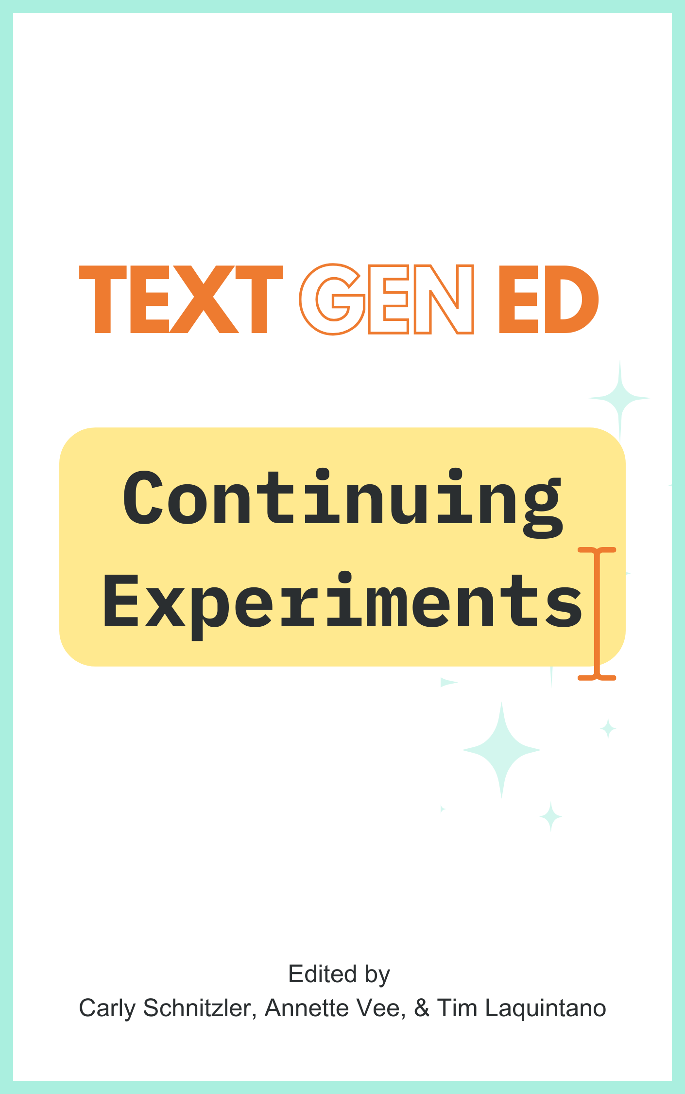 Photo of TextGenEd: Continuing Experiments Cover