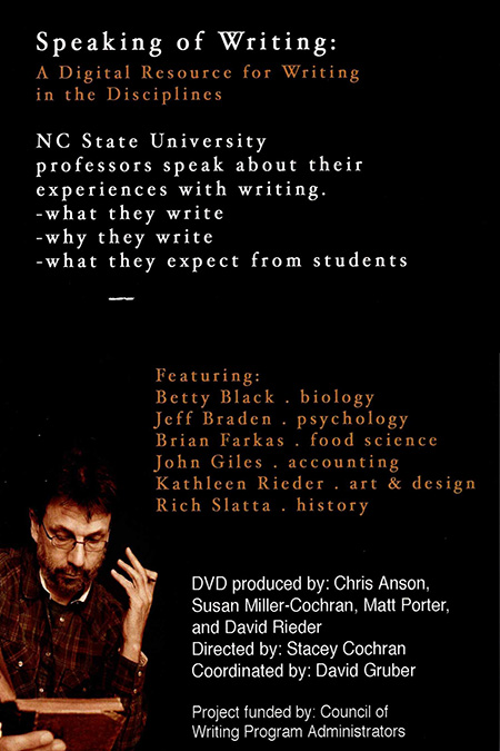 Back Cover for Speaking of Writing